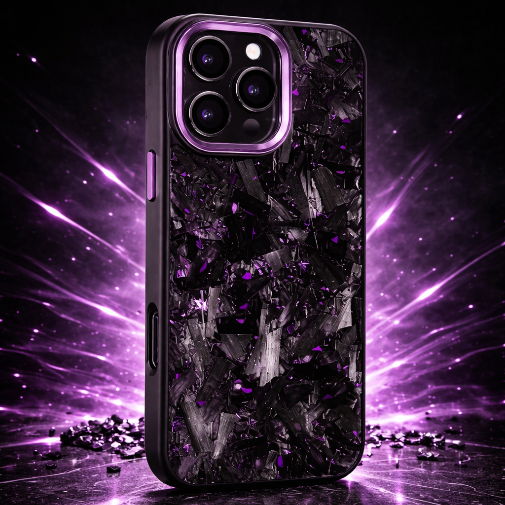| PURPLE | iPhone 16-11, Plus, Pro, ProMax Ver 2.0 Forged Carbon Fiber Case