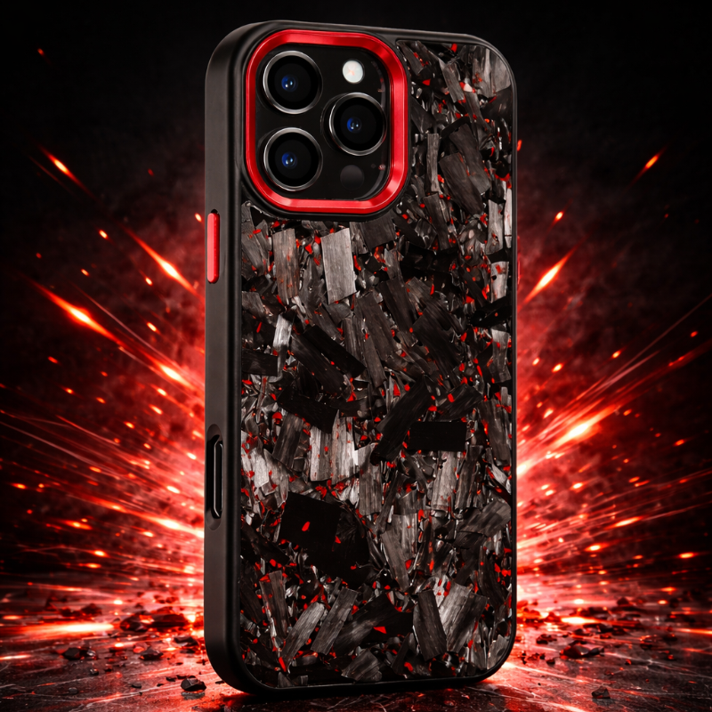 | RED | iPhone 16-11, Plus, Pro, ProMax Ver 2.0 Forged Carbon Fiber Case