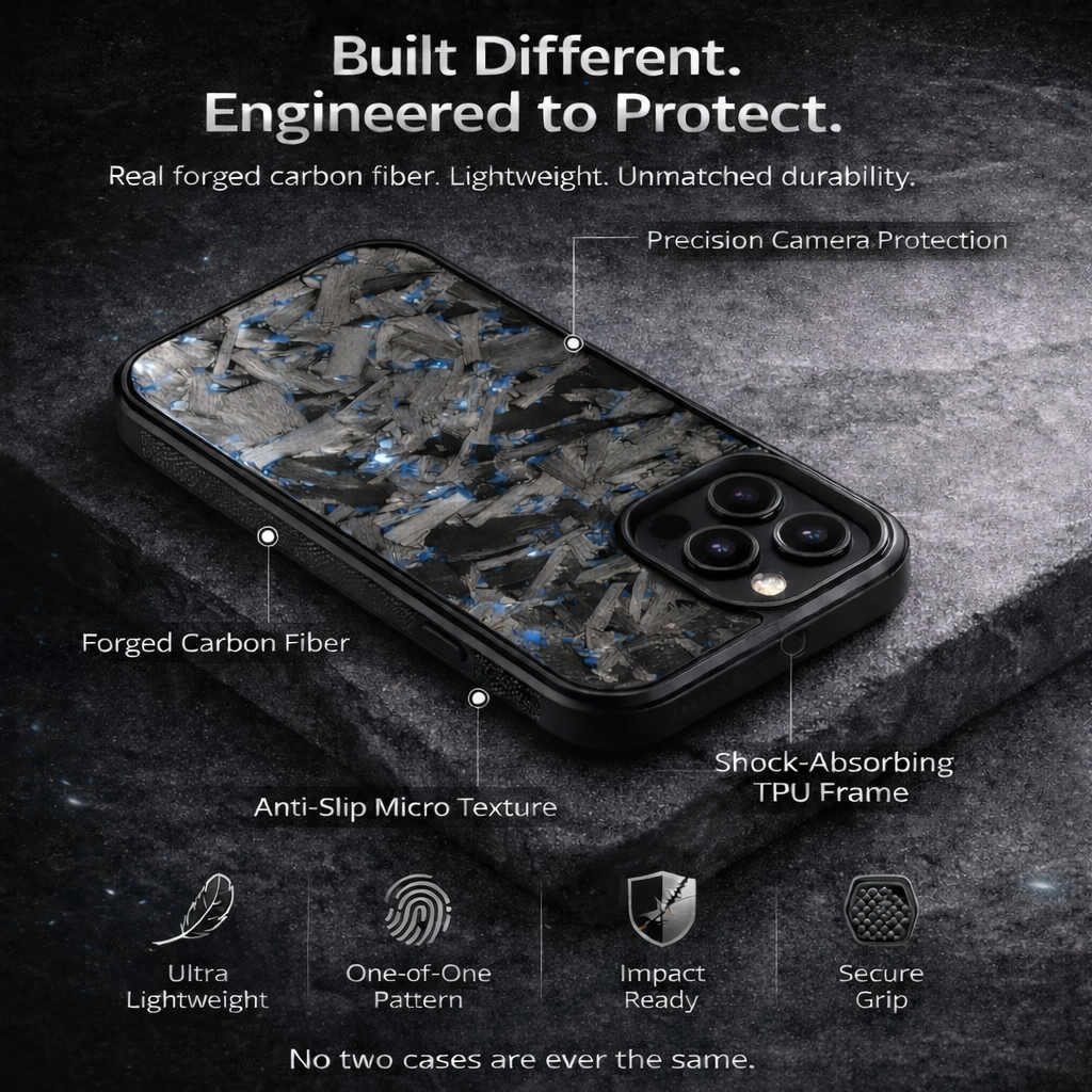 [NEW RELEASE] iPhone 17 & 16, E, Air, Plus, Pro, ProMax Forge Carbon Fiber Case